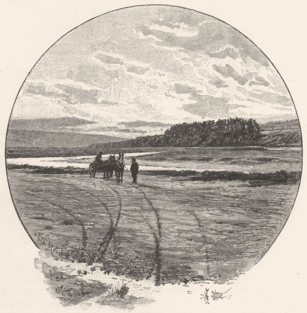 NORTHUMBERLAND. The Coquet at Farnham 1901 old antique vintage print picture